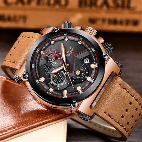 clearance leather watches for men